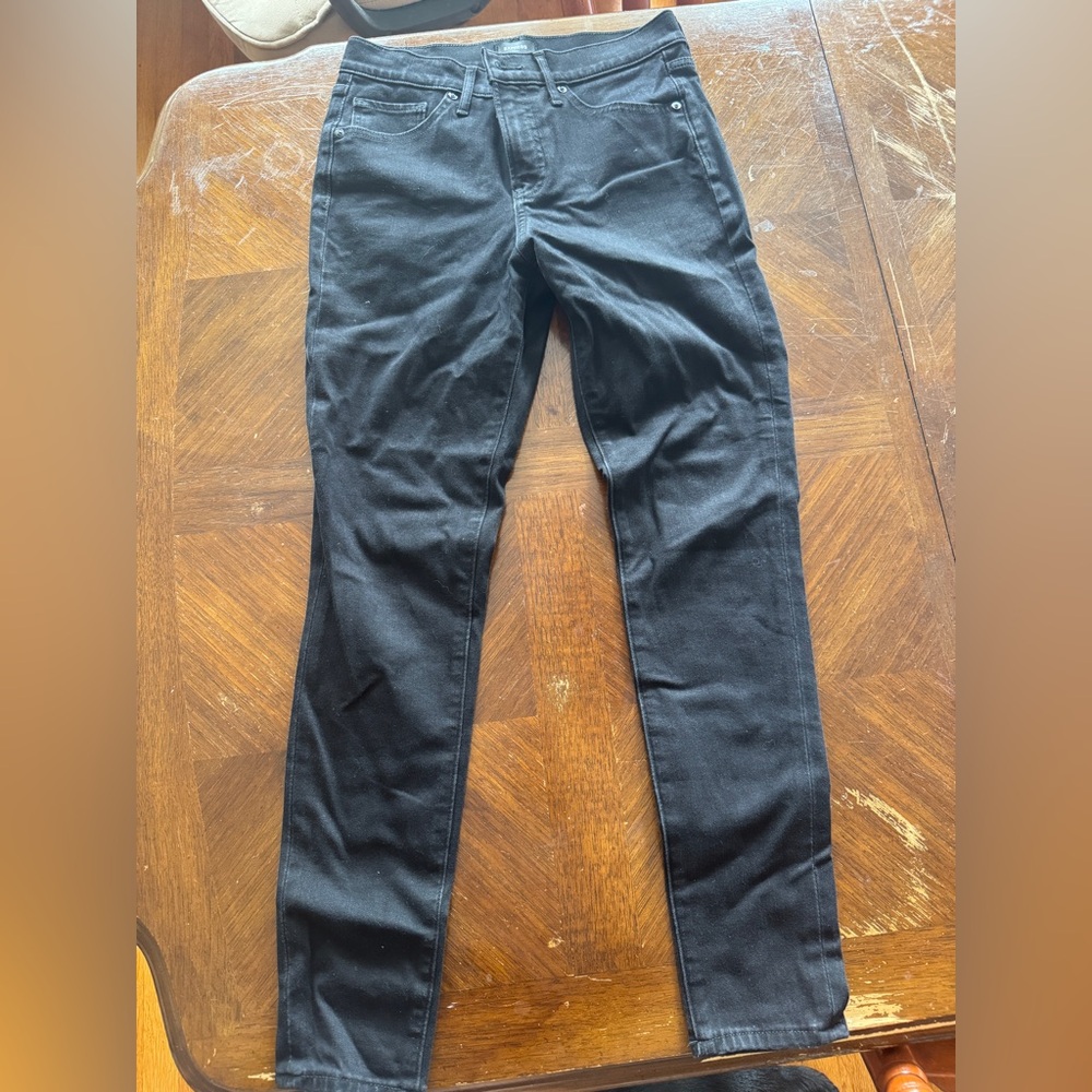 Express Skinny Mid Rise Black Pants